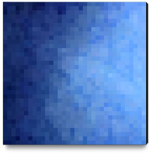 geometric pixel square pattern abstract background in blue Canvas Print by Timmy333