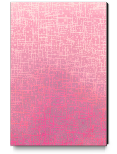 fractal graphic design geometric square line pattern abstract background in pink Canvas Print by Timmy333