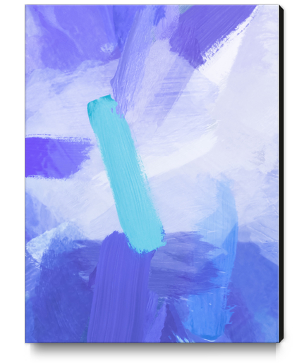 brush painting texture abstract background in blue Canvas Print by Timmy333