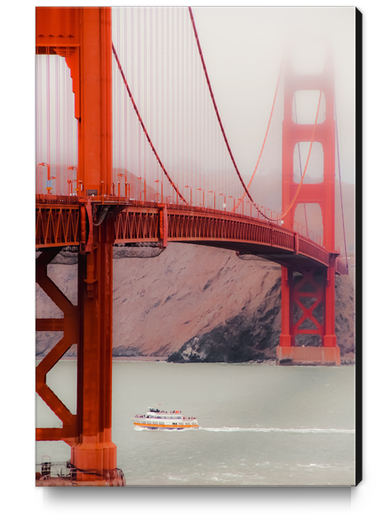 Golden Gate Bridge San francisco USA in foggy day Canvas Print by Timmy333