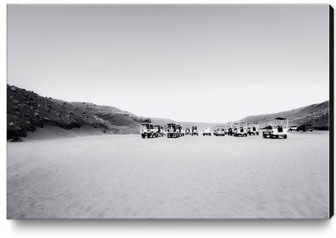 Desert view at Antelope Canyon Arizona in black and white Canvas Print by Timmy333