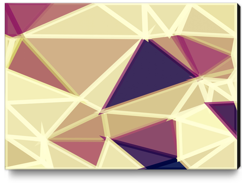 geometric triangle polygon pattern abstract in brown and red Canvas Print by Timmy333