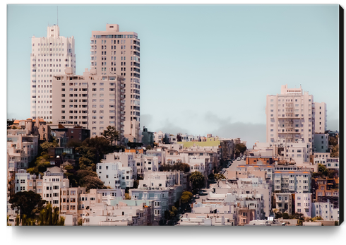 building with blue sky at San Francisco California USA Canvas Print by Timmy333