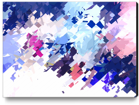 splash geometric pattern abstract background in blue pink purple Canvas Print by Timmy333