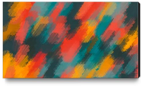 green orange and red painting texture abstract background Canvas Print by Timmy333