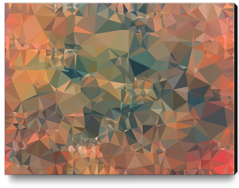 geometric triangle pattern abstract in brown and black Canvas Print by Timmy333