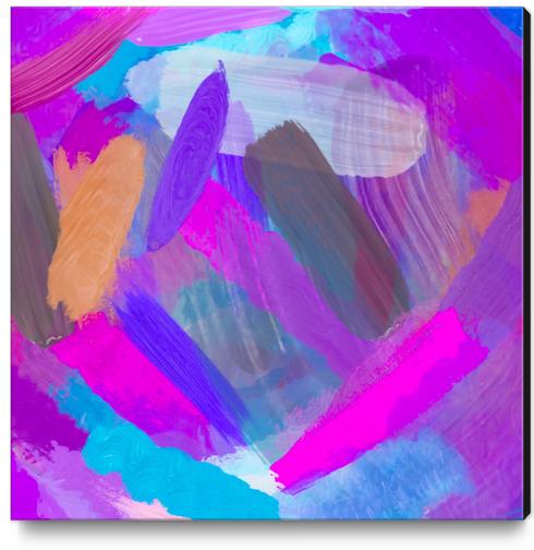 pink brown purple blue painting abstract background Canvas Print by Timmy333