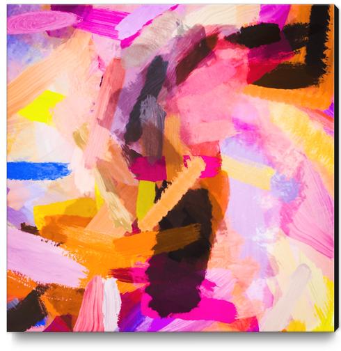 pink purple yellow brown painting texture abstract background Canvas Print by Timmy333