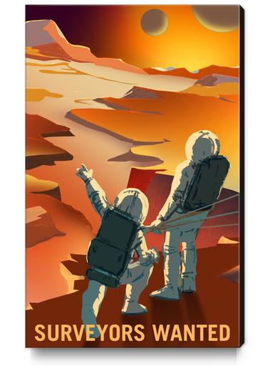 Surveyors Wanted to Explore Mars and its Moons - NASA KSC Space Tourism Poster Canvas Print by Space Travel