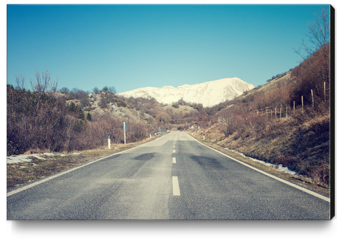 Road with Mountain Canvas Print by Salvatore Russolillo