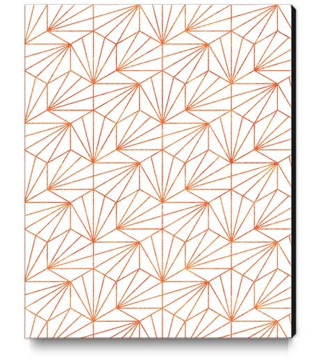 Rose Gold & White Canvas Print by Uma Gokhale