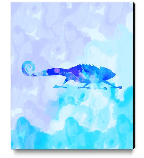 Abstract Chameleon Reptile Canvas Print by Amir Faysal