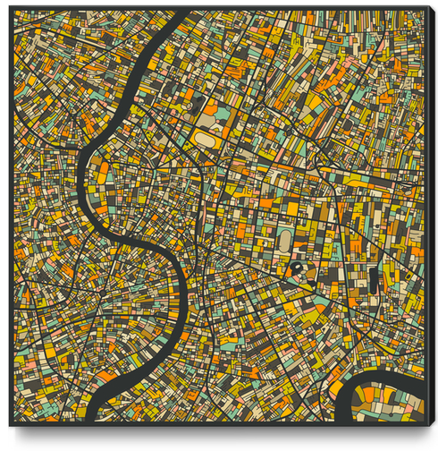 BANGKOK MAP 2 Canvas Print by Jazzberry Blue