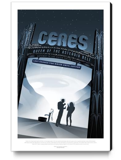 Ceres: Queen of the Astroid Belt - NASA JPL Space Tourism Poster Canvas Print by Space Travel