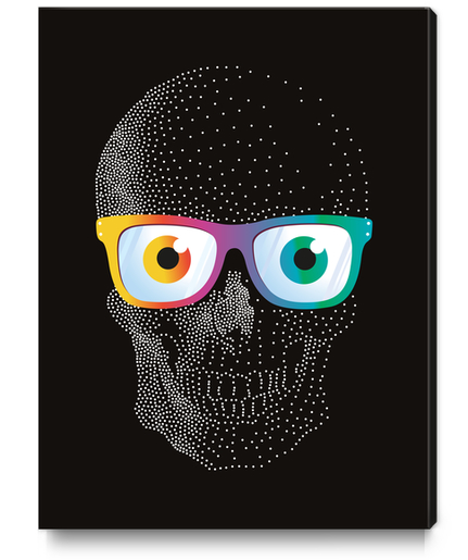 Pop Dead Head Canvas Print by Alex Xela