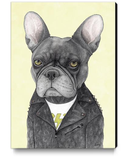 Hard Rock French Bulldog Canvas Print by Barruf