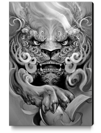 Foo dog Canvas Print by Elvintattoo