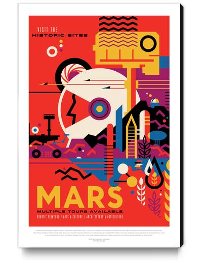 Mars: Visit the Historic Sites - NASA JPL Space Tourism Poster Canvas Print by Space Travel