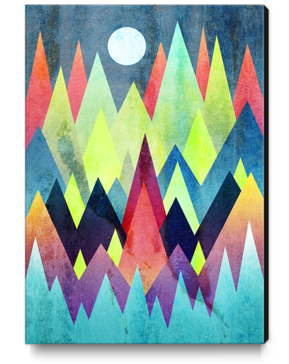 Land of northern lights Art Canvas Print by Elisabeth Fredriksson