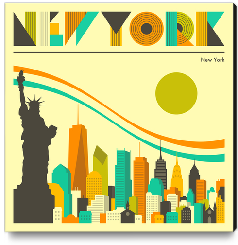 NEW YORK Canvas Print by Jazzberry Blue