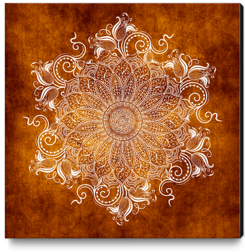 Mandala - Tangerine Canvas Print by aleibanez