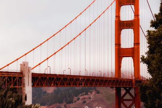 Closeup Golden Gate bridge San Francisco California USA by Timmy333