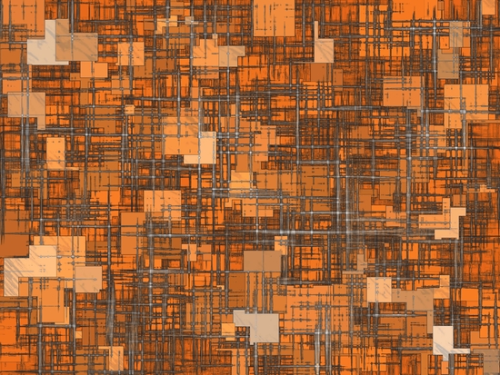 geometric square pattern abstract background in orange and brown by Timmy333