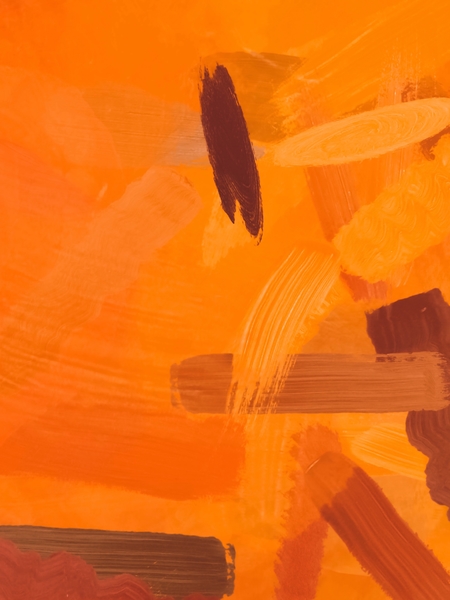 brush painting texture abstract background in orange brown by Timmy333