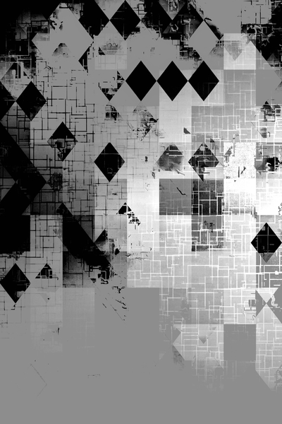 graphic design pixel geometric square pattern abstract background in black and white by Timmy333