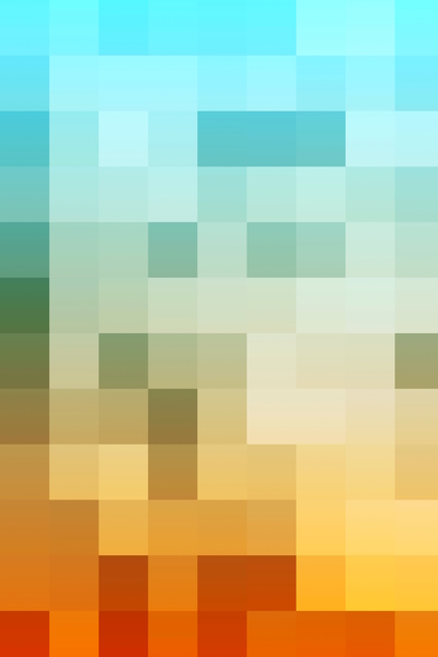 geometric pixel square pattern abstract background in yellow brown blue by Timmy333