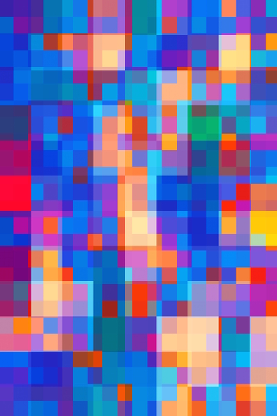 geometric pixel square pattern abstract background in blue red pink by Timmy333