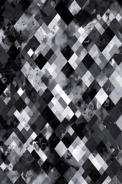 graphic design pixel geometric square pattern abstract background in black and white by Timmy333