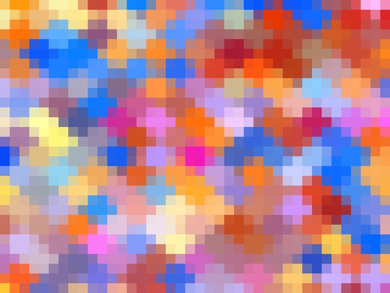 geometric square pixel pattern abstract in pink blue orange by Timmy333