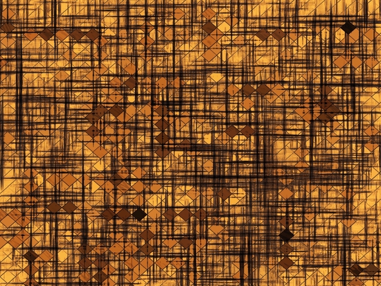 geometric square pixel pattern abstract in brown by Timmy333