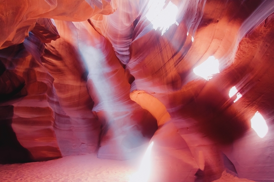 Sandstone cave with sunlight at Antelope Canyon Arizona USA by Timmy333