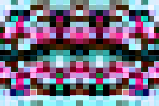 geometric symmetry pixel square pattern abstract background in pink blue by Timmy333