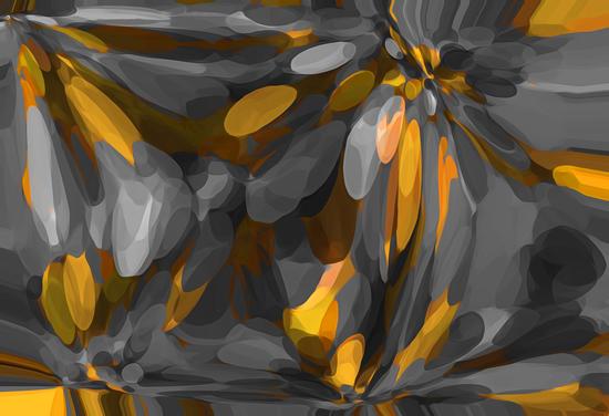 yellow and black bubble abstract texture background by Timmy333