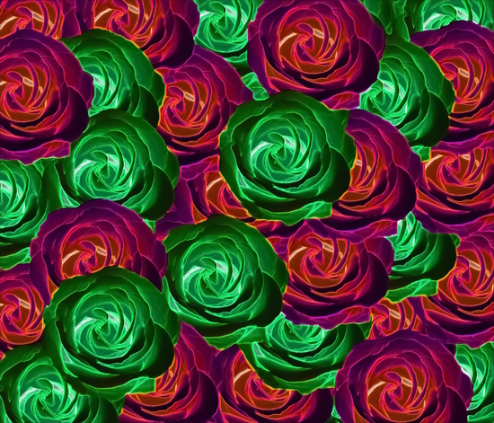 closeup rose pattern texture abstract background in red and green by Timmy333