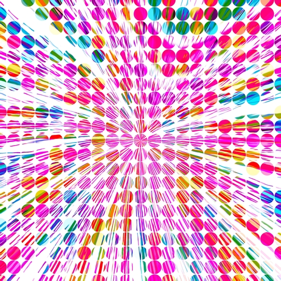 pink blue and yellow circle pattern abstract background by Timmy333