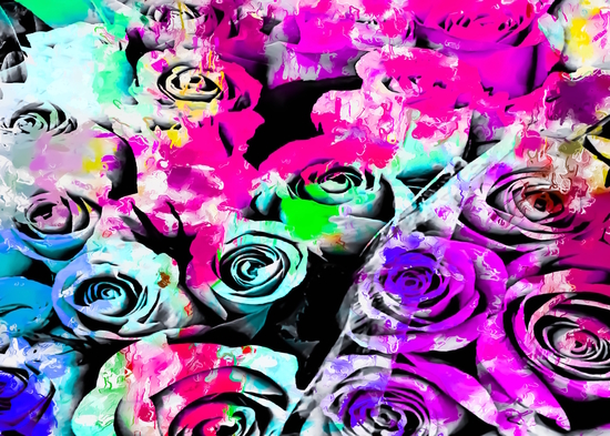 rose texture with pink purple blue green painting abstract background by Timmy333