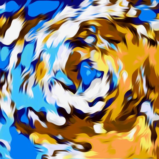 yellow brown and blue spiral painting texture abstract background by Timmy333