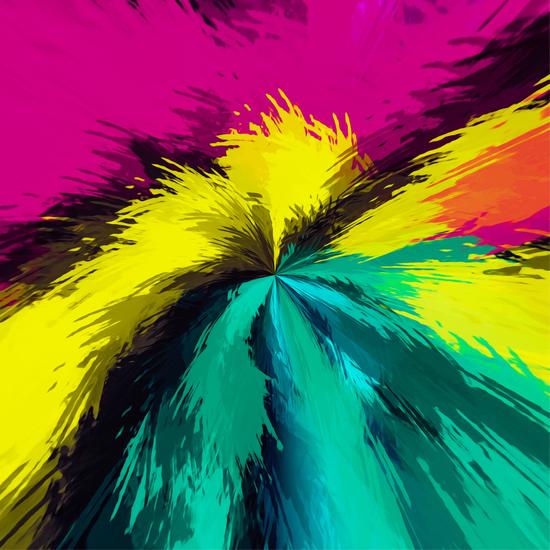 pink yellow and green splash painting texture background by Timmy333