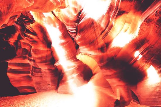 sunlight in the cave at Antelope Canyon,USA by Timmy333