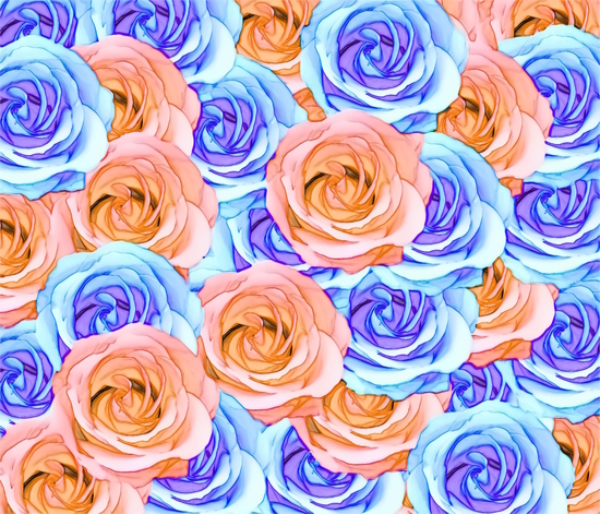 blooming rose texture pattern abstract background in red and blue by Timmy333