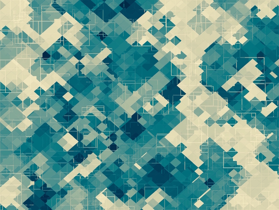 blue geometric square pixel pattern abstract background by Timmy333