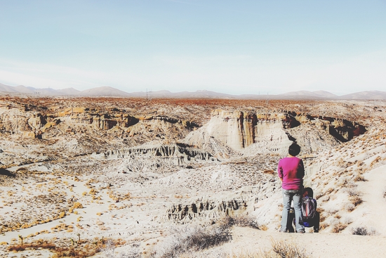 enjoy desert view in summer at Red Rock Canyon, California, USA by Timmy333