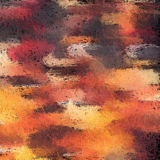 psychedelic camouflage painting abstract pattern in brown orange and black by Timmy333