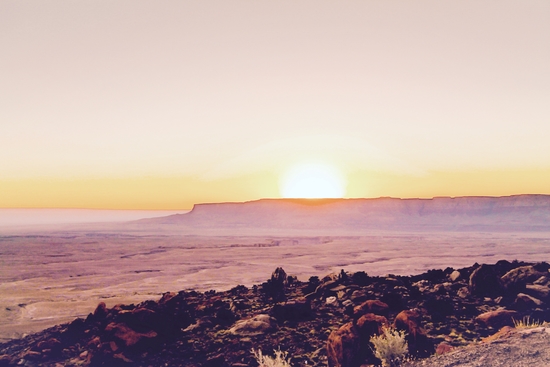 summer sunset over the mountain in the desert in Utah, USA by Timmy333