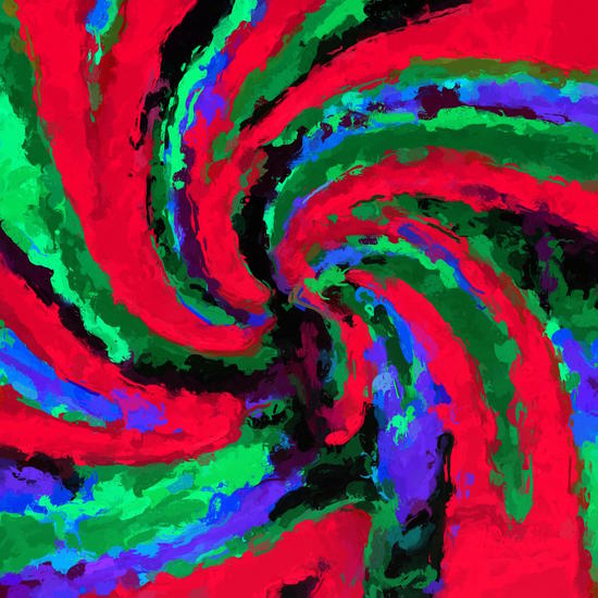 psychedelic graffiti splash painting abstract in red green blue by Timmy333