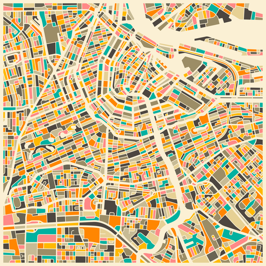 AMSTERDAM MAP 1 by Jazzberry Blue